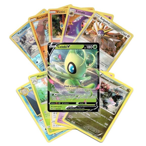 50 POKEMON CARDS Assorted Lot 1 V card & 5 HOLOS Guaranteed! GREAT FOR KIDS! - Picture 2 of 5